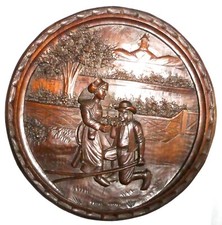 SCULPTURE SUR BOIS COUPLE DE