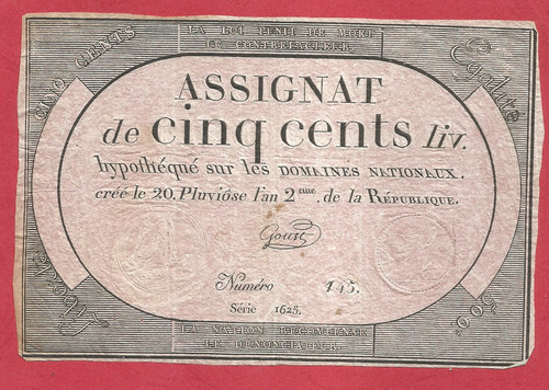 Assignat 500 livres - assignat,