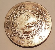 Ecu 5 francs Napoléon premier consul An 12 T (Nantes)