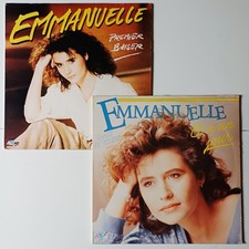 Emmanuelle "Premier Baiser/Et Si Un Jour", Lot 2 Vinyl LP 33t/MAXI 45T, 1986 TBE