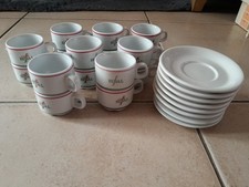 LOT DE 16 TASSES ET 7 SOUS-TASSES BIBAL CAFE