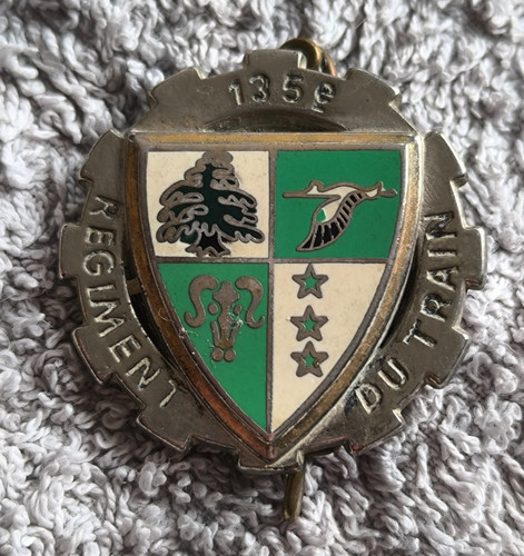 135 train regiment - train, badge