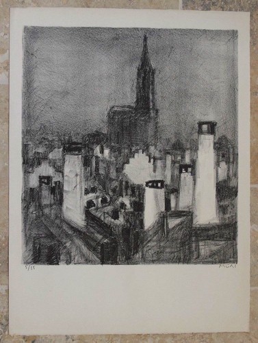 Lithographie originale roger - lithographie,
