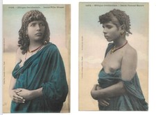 CPA Fortier LOT 1056 et 1072 Afrique Occidentale- Jeune Fille Maure SENEGAL 