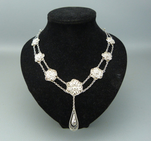 Beau collier argent - beau, décor
