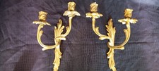 Paire d'appliques en bronze style Louis XV / signé et numéroter 114 et 115