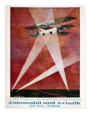 Affiche vintage aviateur avion