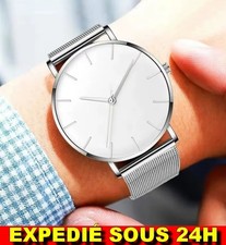 ✅ Montre Argent Quartz Ultra