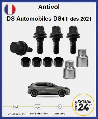 Ecrous antivol roues noir - ecrous,