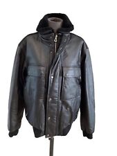 Superbe Blouson Aviateur Cuir Noir Geox 54 Tbe Authentique 