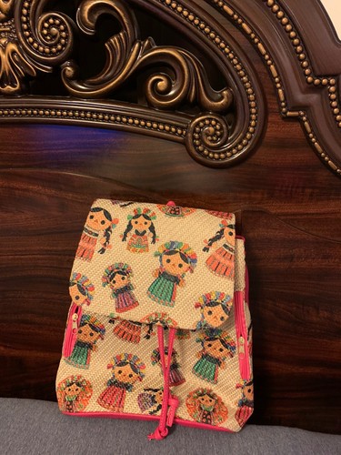 Frida kahlo backpack - backpack, jute