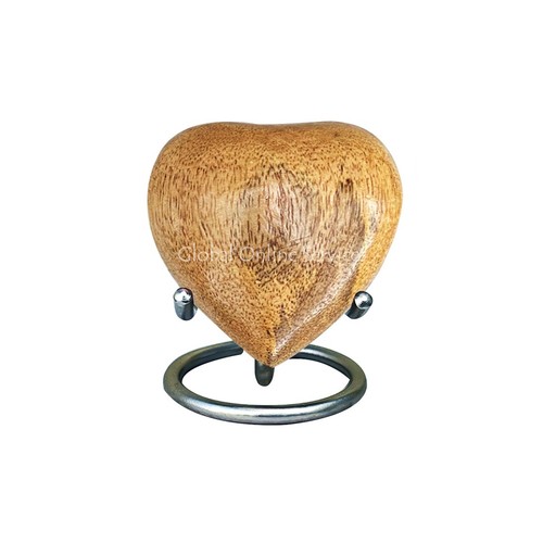 Urne bois forme de - en, cœur