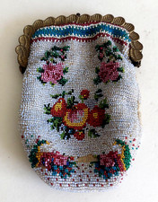 Ancien Sac Bourse Aumoniere En Perle  Antique Purse Bag Victorian Napoleon III