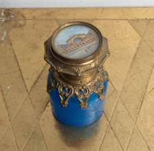 Flacon Palais Royal Opaline Souvenir du Grand Tour XIXè Miniature Gare de l'Est