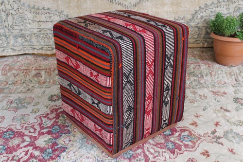 Pouf kilim turc oriental - ,