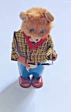 Jouet mécanique en tôle Automate Ours à lunettes BRUNO THE SPECTACLE BEAR