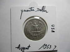 Quarter dollar USA  argent  1953 D
