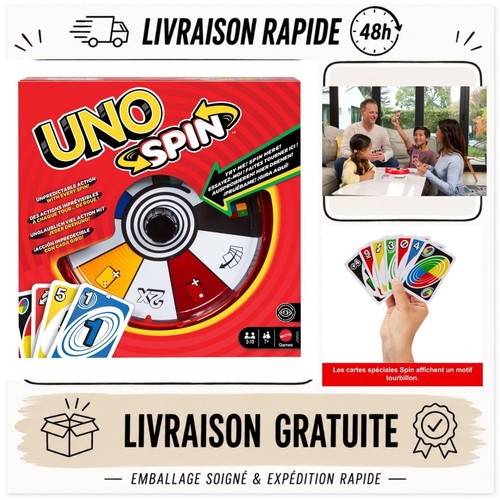 Uno spin jeu cartes avec - spin, de