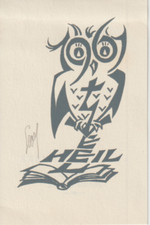 Belgique / Ex-Libris Heil (chouette) par Léo Muyldermans