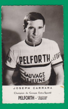CYCLISME carte cycliste JOSEPH CARRARA équipe PELFORTH SAUVAGE LEJEUNE 1963