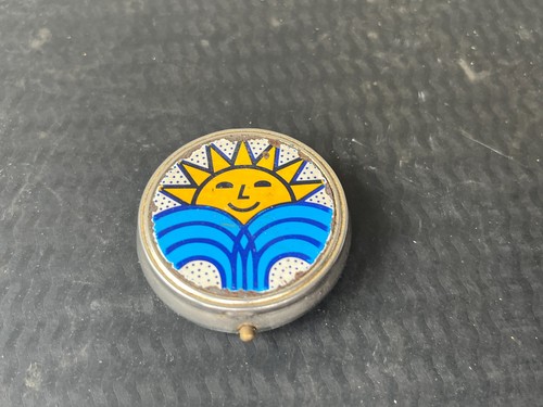 Boite pilules metal soleil - boite,
