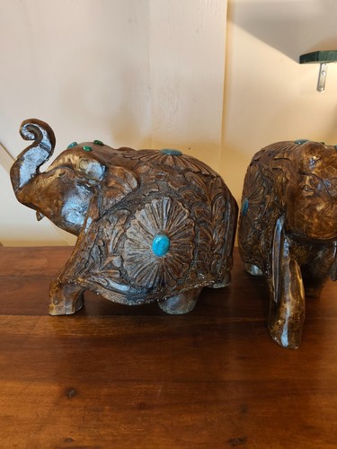 Deux statue elephant - (2), en