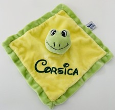 5760?Doudou Plat Mouchoir Corsica Grenouille Jaune/ Vert SANDY