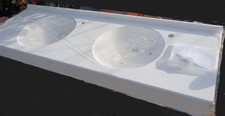 Plan double Vasques blanc à