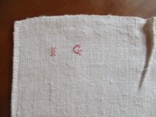 Drap N°232 de milieu ancien en chanvre et lin petit monogramme 200 X 222 Cm FIN