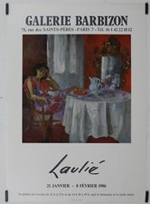 Laulié Galerie Barbizon 1986 Affiche Originale Exposition