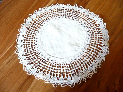 Linge ancien napperon lin - napperon,