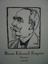 Portrait et intéressante biographie du Baron Edouard Louis Joseph EMPAIN