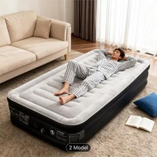 Matelas d'Air Gonflable à Soin Electrique Intégré pour 1 ou 2 Personnes -
