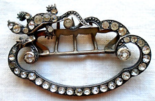 Boucle de ceinture argent art nouveau lézard