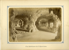 Paris, Vue Intérieure de l'Aquarium Vintage albumen print.  Tirage albumi