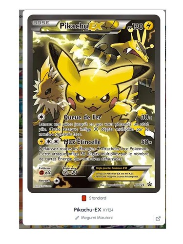 Carte pokémon pikachu - carte,