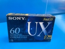 Lot DE 2 Cassettes Vierge Chrome Sony UX 60  C60 60 Minutes - NOS neuve