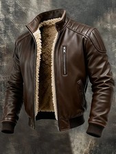Men's Leather Fleece-Lined