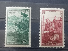 timbre France 1941 : N° 474/475 PRISONNIERS DE GUERRE NEUF**