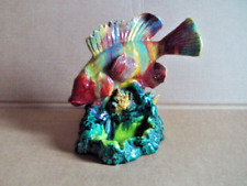 Ancienne figurine statue poisson art céramique  H  21,5 cm vintage collection