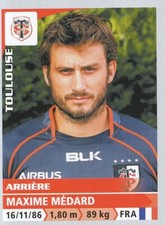 261 MAXIME MEDARD # STADE TOULOUSAIN TOP 14 STICKER PANINI RUGBY 2015