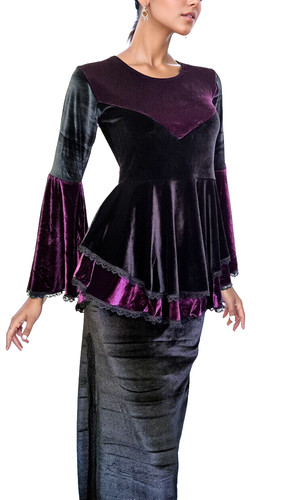 Tunique velours gothique - tunique,