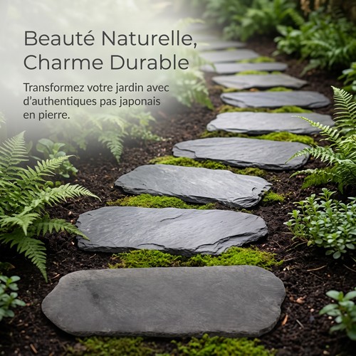 Chemin jardin ardoise - chemin,