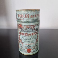 BOITE Ancienne Perles De Tokyo Gilibert & Tezier Valence 1900 Litho Publicitaire