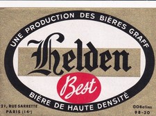 Etiquette de bière - Brasserie Graff - Paris - Bière Helden Best 02