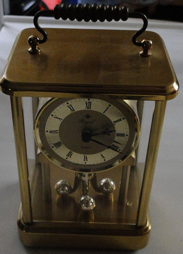 Horloge sur pied laiton - horloge,