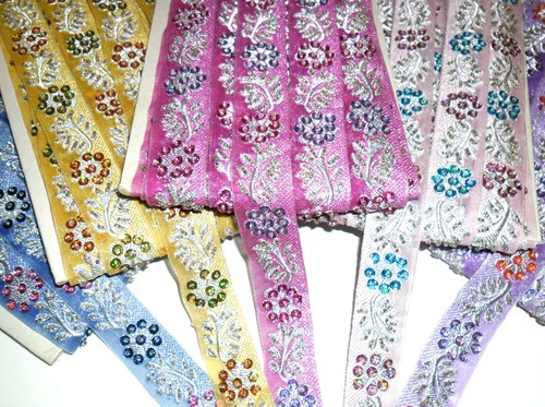 Superbe perlé sequin floral - perlé/sequin,