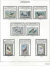 FRANCE Collection Timbres Ed.A.V. Animaux-Fleurs valeur.30€
