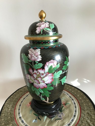 Cloisonne vase potiche pot - vase,