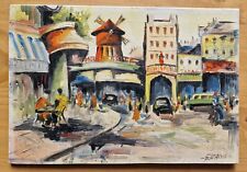 Tableau Peinture Paris moulin rouge 